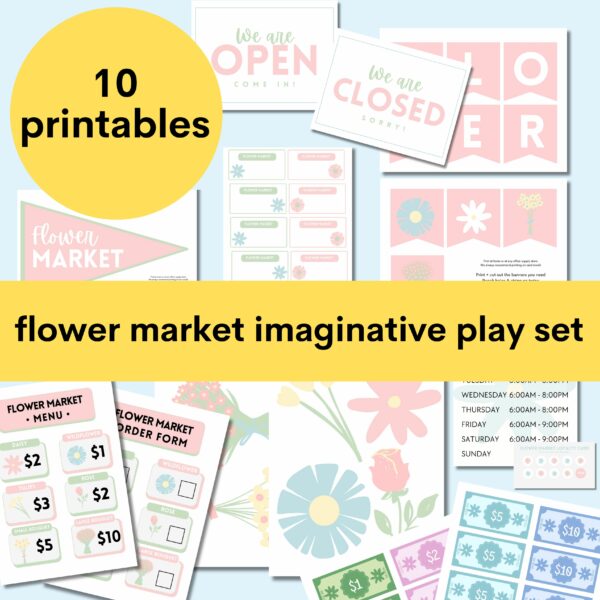 flower market printables mockup