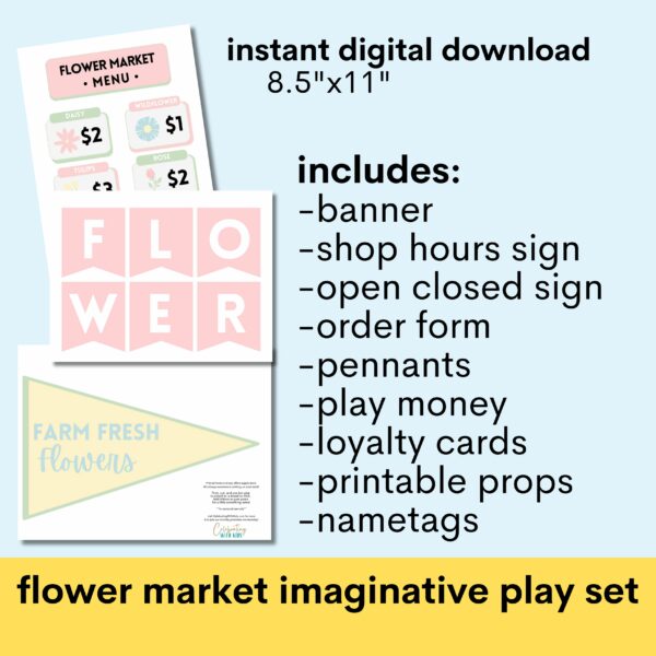 flower market printables mockup