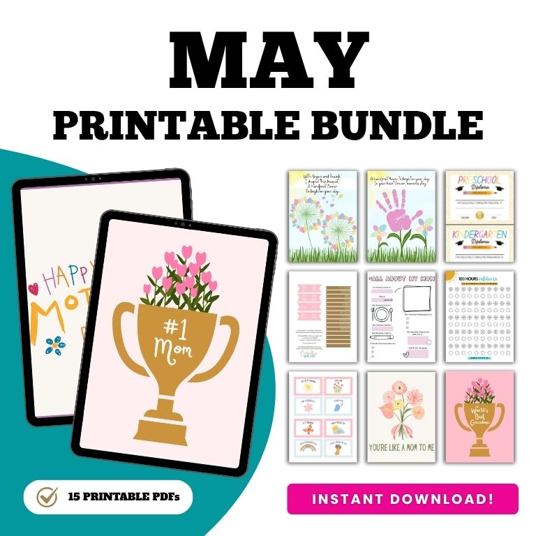 may printables bundle mock up