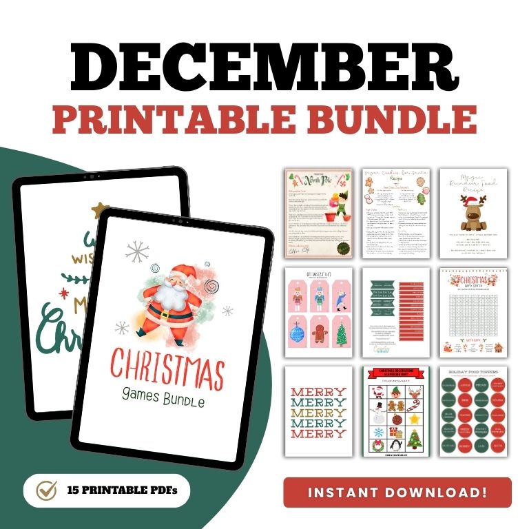 December printables bundle