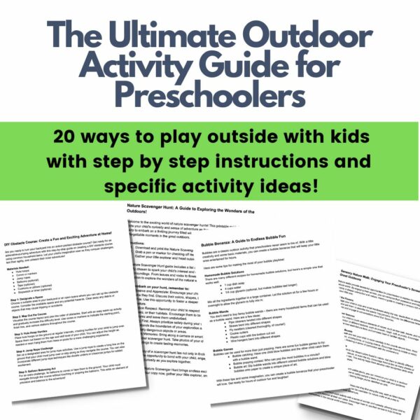 The Ultimate Outdoor Activity Guide for Preschoolers