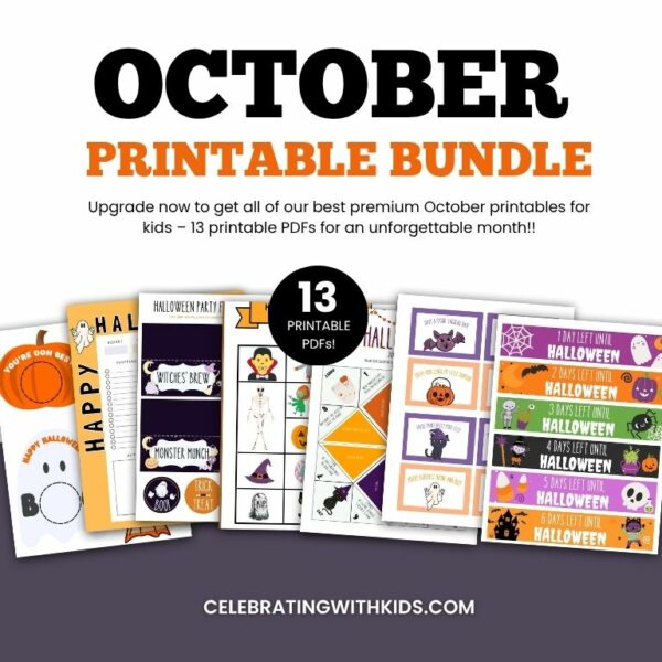 Printable October Kids October Printables Bundle