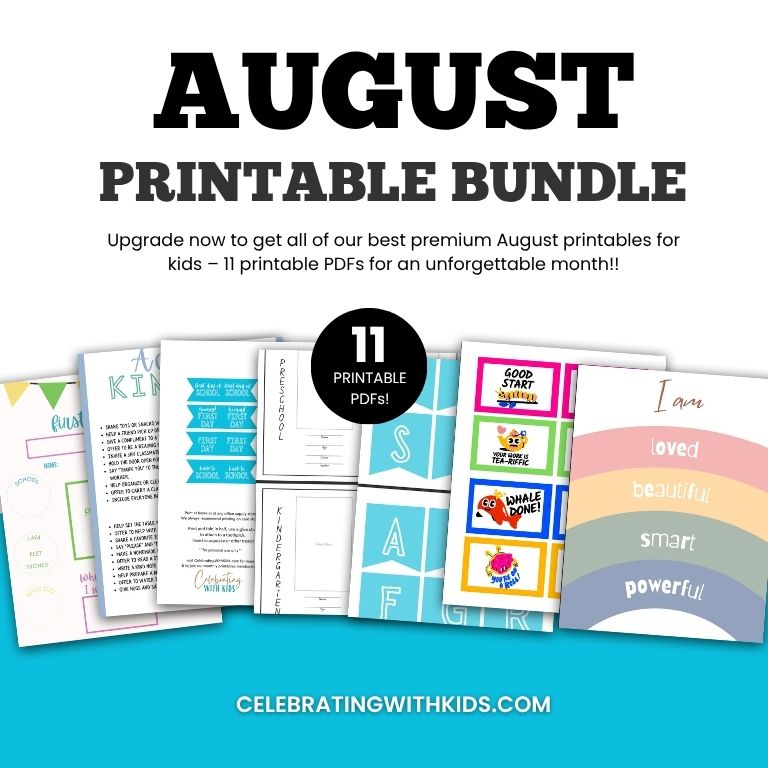 august printables bundle