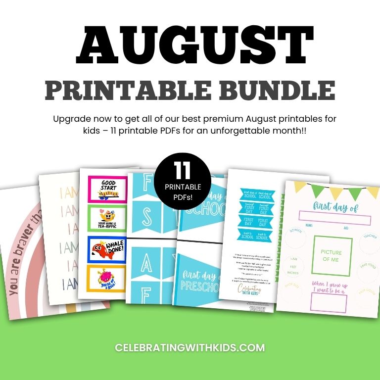 august printables bundle