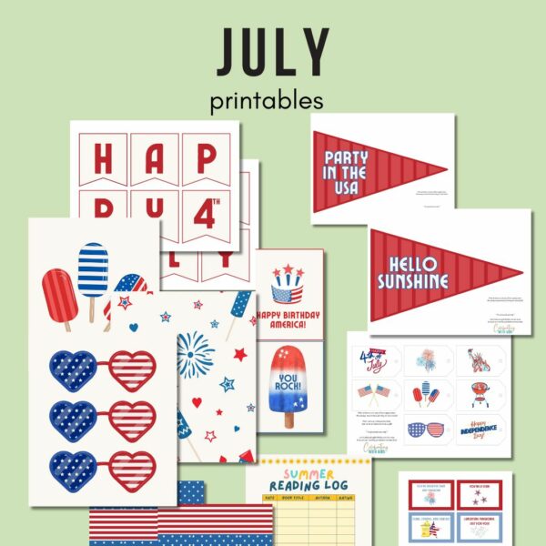 july printables bundle