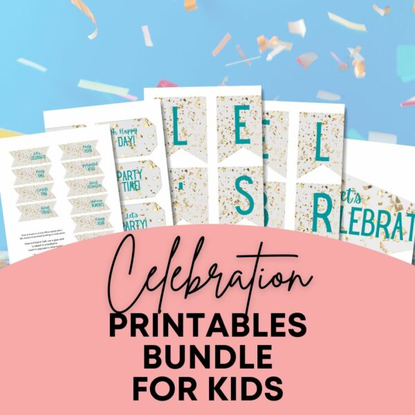 celebration confetti printables bundle
