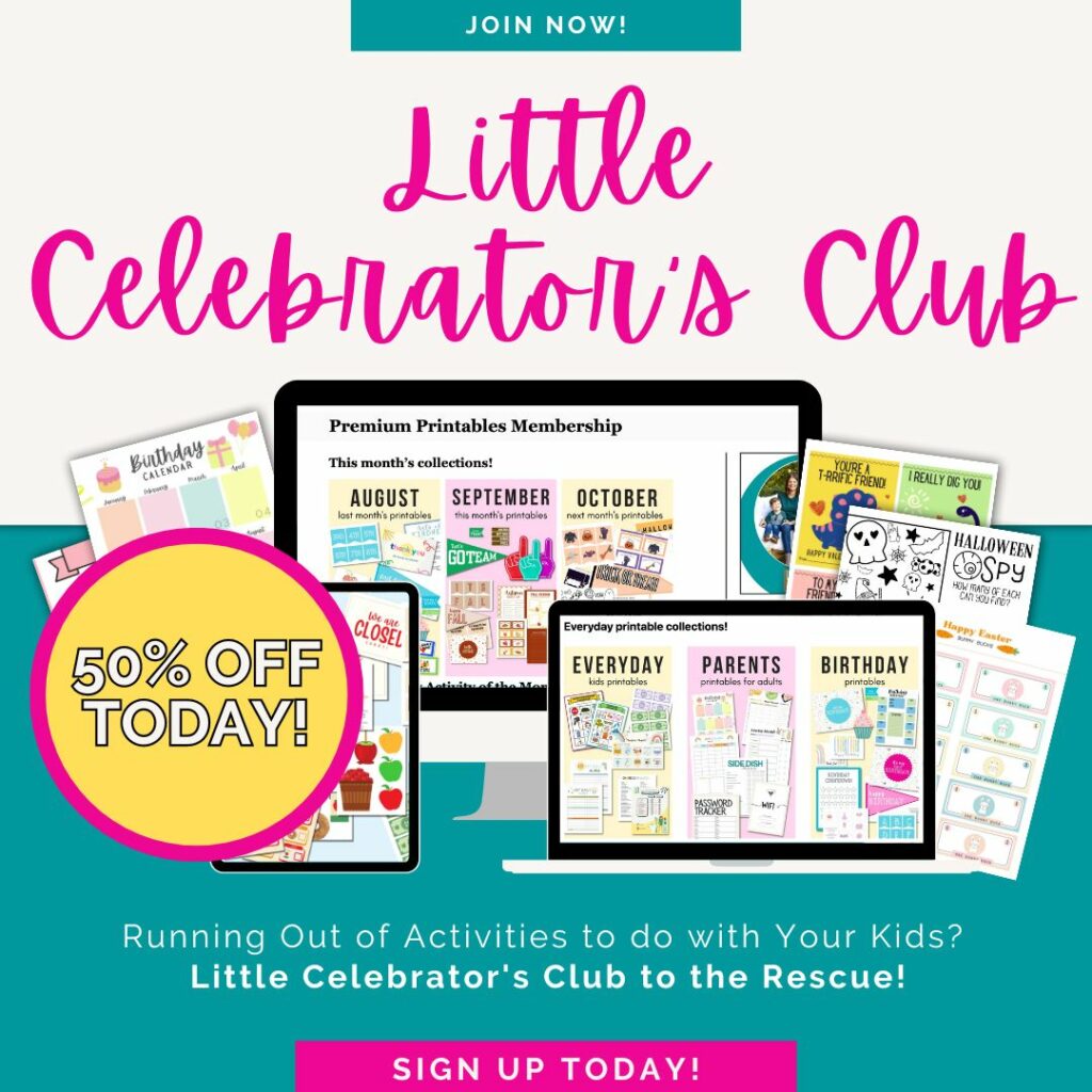 little celebrators club 50% off today