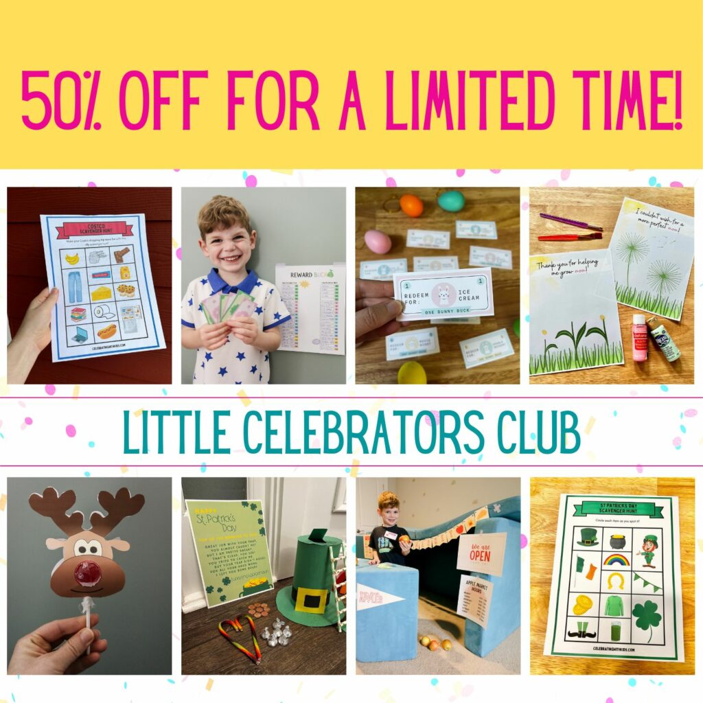 little celebrators club 50% off today