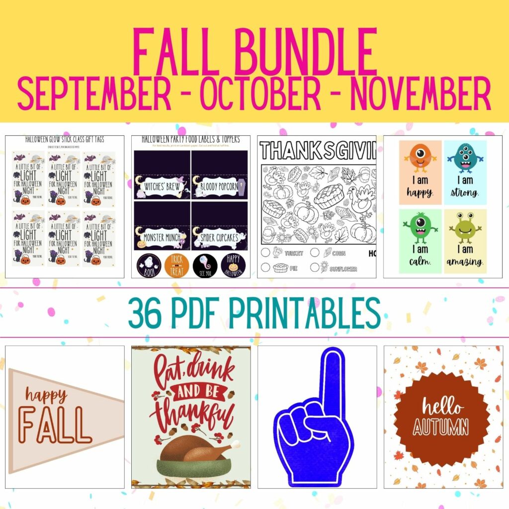 fall printables bundle