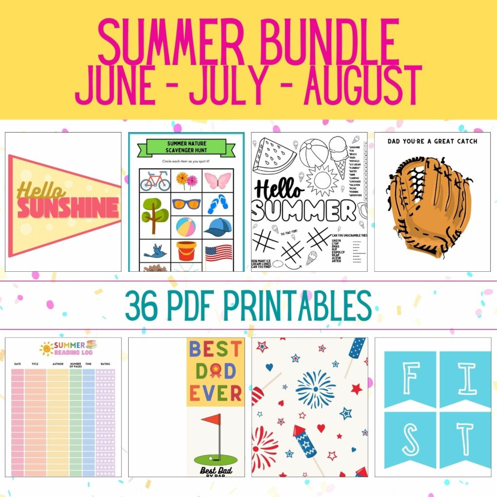 summer printables bundle