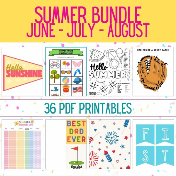 summer printables bundle